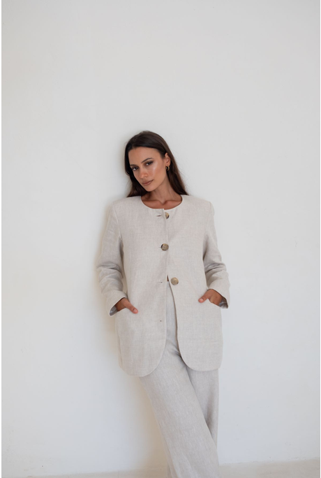 HARVARD BLAZER (NATURAL LINEN)