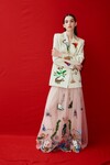 ZELDA EMBROIDERED BLAZER (CHAMPAGNE)