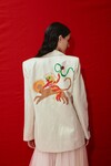 ZELDA EMBROIDERED BLAZER (CHAMPAGNE)
