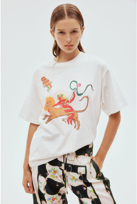 MEAGAN CHEETAH T-SHIRT (CREAM)