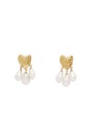HERO PEARL HEART EARRING (GOLD)