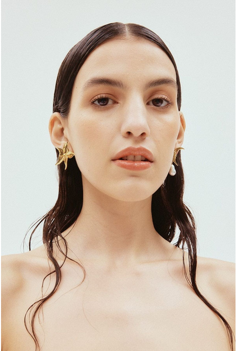 HERO STAR AND MOON EARRING (GOLD)