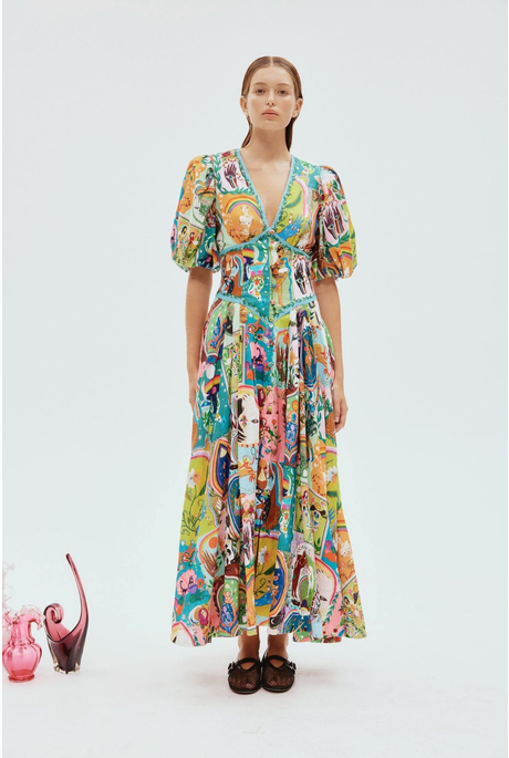 EVERGREEN MIDI DRESS (MULTI)
