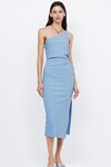 NALA ONE SHOULDER MIDI (MERIDAN BLUE)