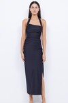 ULA ASYM MAXI DRESS (BLACK)