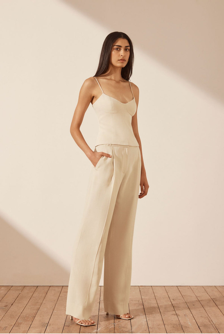 VENTO PANELLED BUSTIER (BONE)