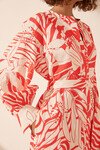 AIRELLES BALLOON SLEEVE MINI DRESS (IVORY/POPPY RED)