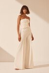 AMURA HIGH WAISTED WIDE LEG PANT (CREAM)
