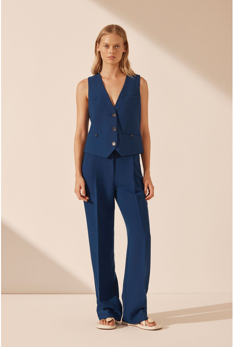 IRENA OVERSIZED TAILORED VEST (OCEAN)
