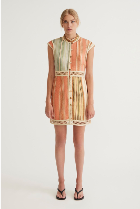 LAUDE PANELLED MINI DRESS (MULTI)