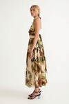 FREJA PLEATED HALTER DRESS (SAND)