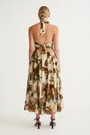 FREJA PLEATED HALTER DRESS (SAND)