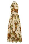 FREJA PLEATED HALTER DRESS (SAND)