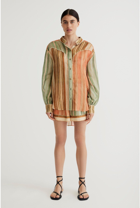 LAUDE PANELLED BLOUSE (MULTI)