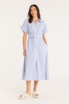 AEGEAN LINEN DRESS (BLUE STRIPE)