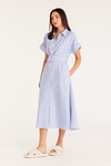 AEGEAN LINEN DRESS (BLUE STRIPE)