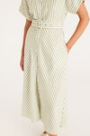 AEGEAN LINEN DRESS (GREEN STRIPE)