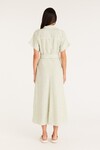 AEGEAN LINEN DRESS (GREEN STRIPE)