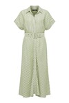 AEGEAN LINEN DRESS (GREEN STRIPE)