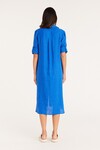 PURE LINEN SHIRT DRESS (COBOLT BLUE)