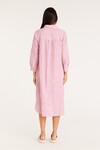 PURE LINEN SHIRT DRESS (PINK STRIPE)