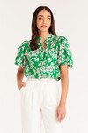 ROSIE BLOUSE (GREEN PRINT)