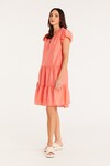 IRIS FRILL DRESS (CORAL)