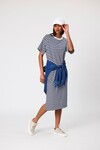 WEEKDAY MIDI DRESS (NAVY STRIPE)