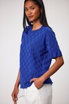 BASKET WEAVE TEE (COBOLT)
