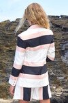 SUITING POINT JACKET (BLACK/PINK STRIPE)