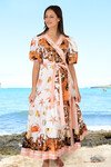 WRAP IT UP DRESS (PINK/BLACK SHELLS)