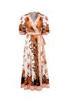 WRAP IT UP DRESS (PINK/BLACK SHELLS)