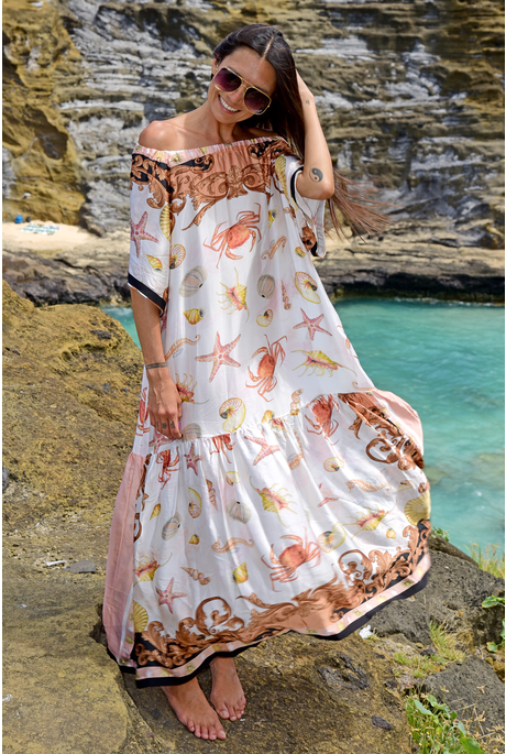 SOLAR ECLIPSE DRESS (PINK/BLACK SHELLS)