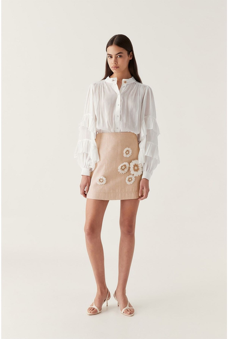 FAITH RUFFLE BLOUSE (IVORY)
