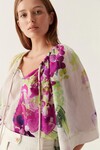 BRIDGET BELL SLEEVE BLOUSE (WILD HYDRANGEA)