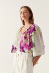 BRIDGET BELL SLEEVE BLOUSE (WILD HYDRANGEA)