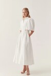 PIVOTAL TIE MIDI DRESS (IVORY)