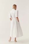 PIVOTAL TIE MIDI DRESS (IVORY)