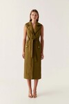 ENCOMPASS UTILITY MIDI DRESS (DEEP OLIVE)