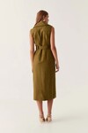 ENCOMPASS UTILITY MIDI DRESS (DEEP OLIVE)