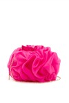 EVALIE ORGANZA RUFFLE BAG (DEEP MAGENTA)