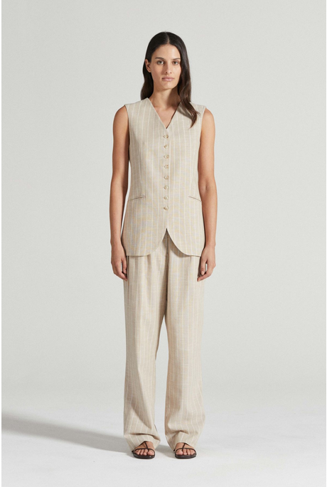 THE GABRIEL VEST (OAT STRIPE)