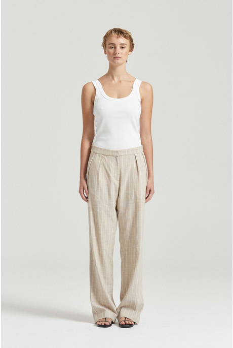 THE GABRIEL TROUSER (OAT STRIPE)