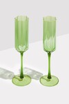 WAVE FLUTE / SET OF 2 (GREEN)