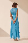 MARGOT ROUND NECK MAXI DRESS (AQUA)