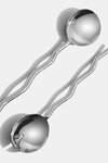 WAVE SALAD SERVERS / SET OF TWO  (SILVER)