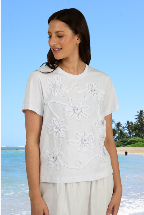 HOURS OF FLOWERS TOP (WHITE)