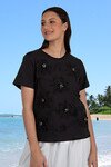HOURS OF FLOWERS TOP (BLACK)