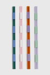 STRIPED STRAWS / 4 PACK (MIXED)
