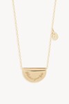 14K GOLD LOTUS BIRTHSTONE DIAMOND NECKLACE (PINK TOURMALINE)